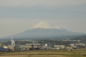 Fuji widziane z okna Shinkansena