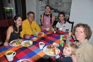 Zdjęcie z jedną z rodzin z Kostaryki, San Jose