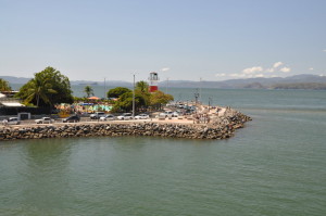 Widok na port w Puntarenas