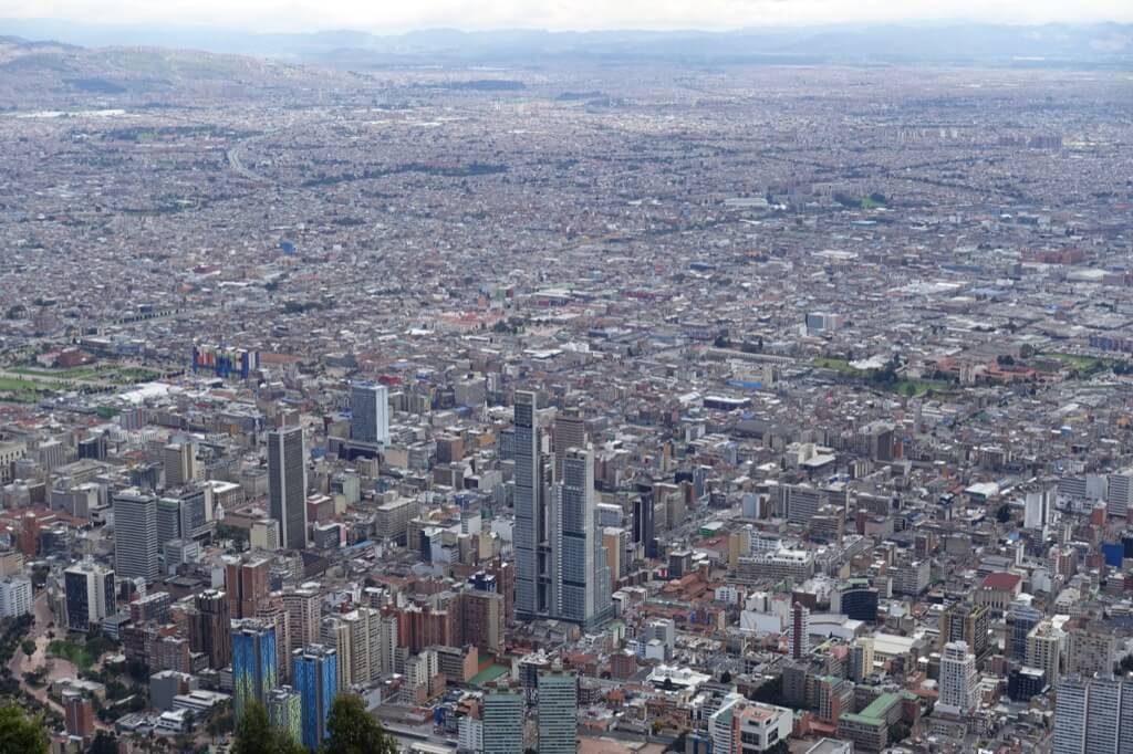 Bogota - widziana z góry Monserrat